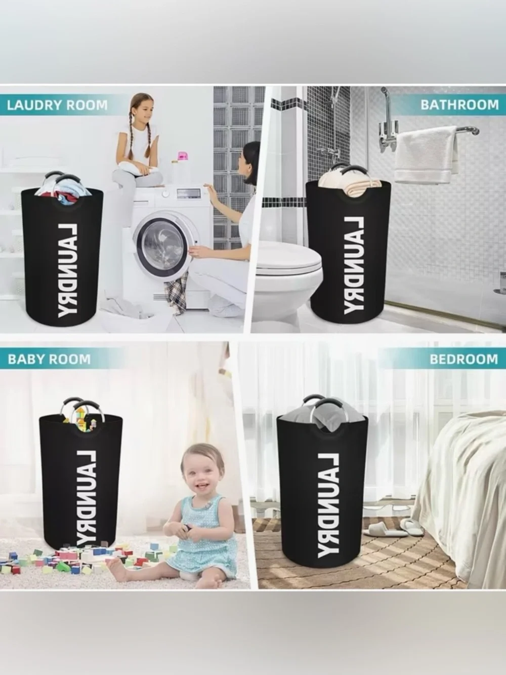 Red Laundry Hamper with Handle - Stylish Home Storage